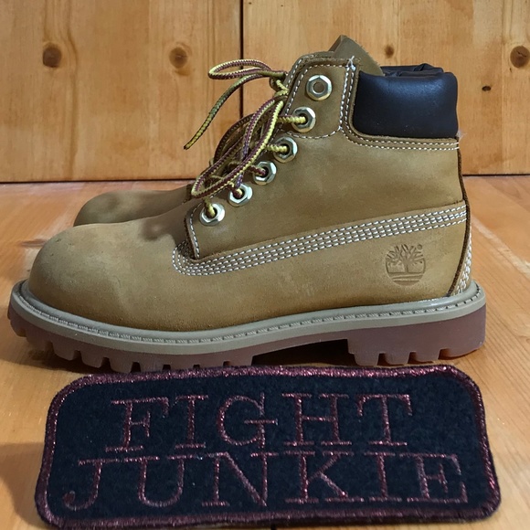 Timberland PREMIUM WATERPROOF Kids Toddler 10M Leather Boots Wheat - Picture 5 of 11